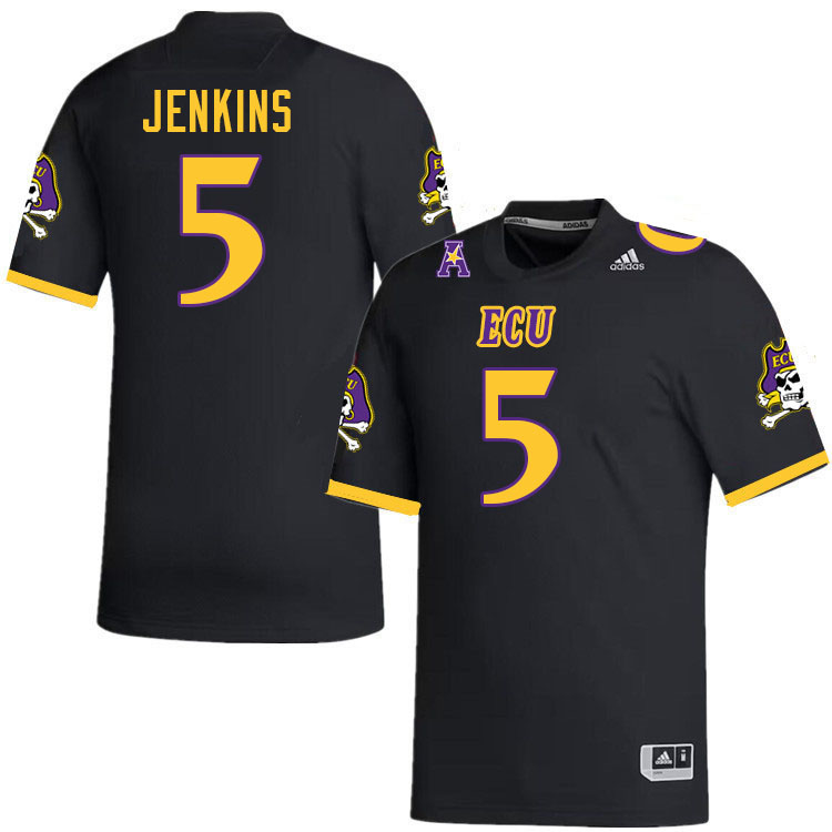 #5 Parker Jenkins East Carolina Pirates College Football Jersey Stitched-Black #5 Parker Jenkins East Carolina Pirates College Football Jersey Stitched-Black